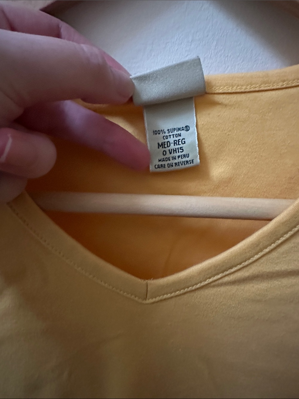 L.L. Bean V-Neck Short Sleeve Tee in Yellow - Picture 3 of 7